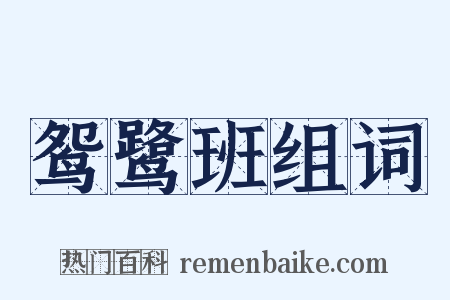 鸳鹭班组词是什么意思的图片